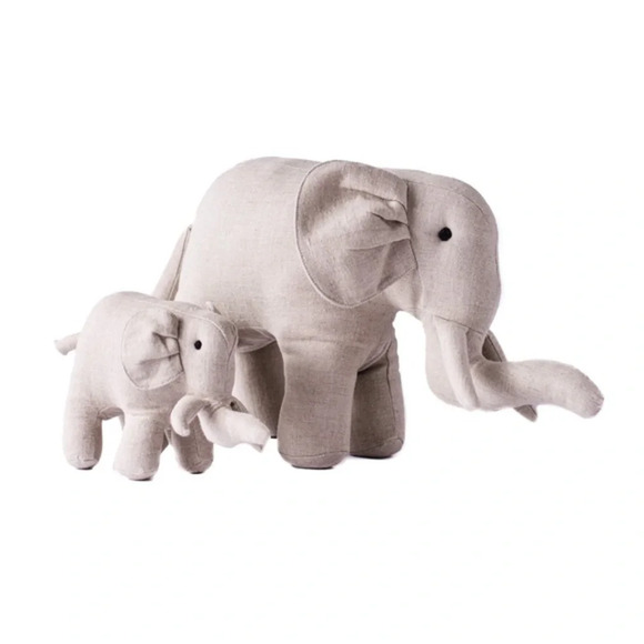 Cream Elephant Plush Toy Set - Picture 12 of 13